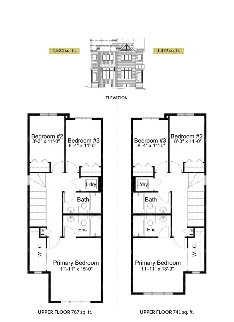 Franklin_Duplex_Tillotson_RenderingFront_Home_AllistonGroup_Okotoks_ForSale_UpperFloor