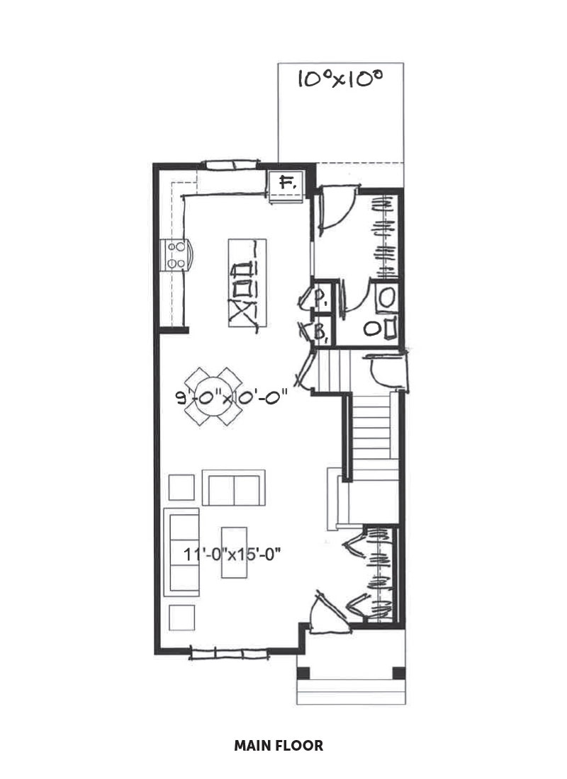 Redwood3_Duplex_Edgefield_RenderingFront_Home_AllistonGroup_Strathmore_ForSale_MainFloor