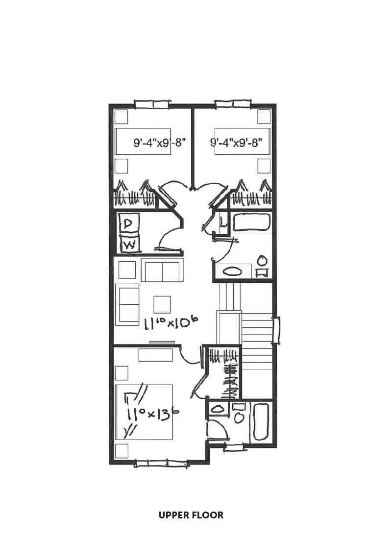 Redwood4_Duplex_Edgefield_RenderingFront_Home_AllistonGroup_Strathmore_ForSale_UpperFloor